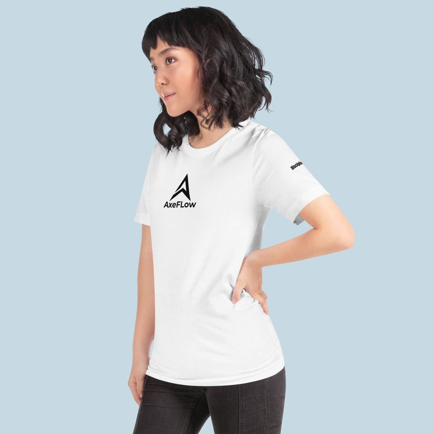 T-shirt AxeFlow ( mots sur les manches ) Blanc